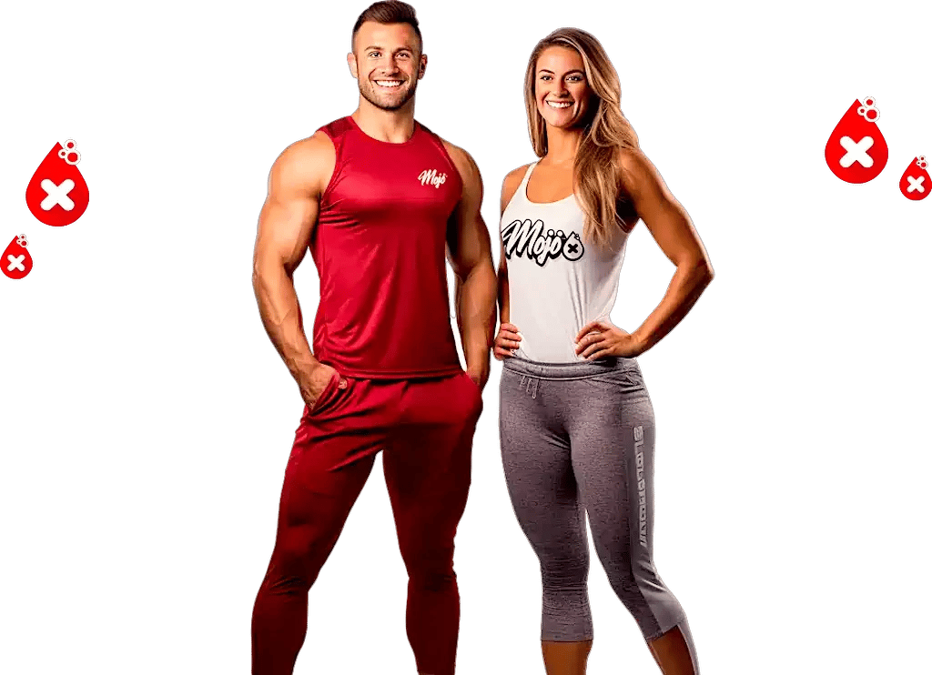 Atletische man en vrouw in Mojo trainingskleding
